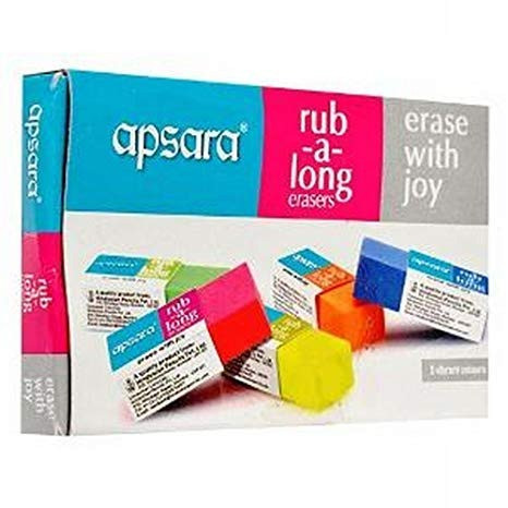 Apsara Rub A Long Erasers Pack of 20