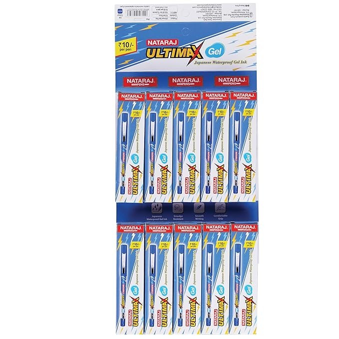 Nataraj Ultimax Gel Blue Pack of 10