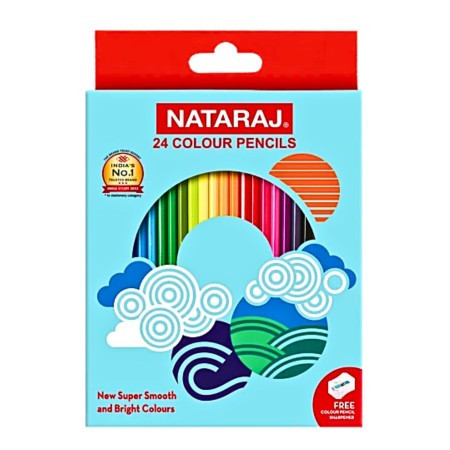 Nataraj Pencil Colour Long 24 Shades