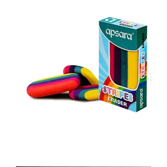 Apsara Stripe Eraser Pack of 10