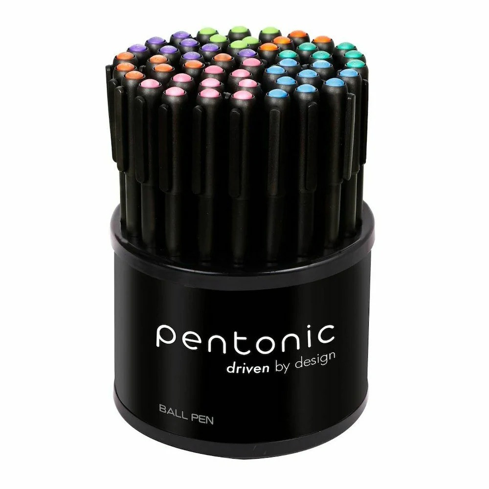 Linc Pentonic  Ball Pen Pack of 50 Pens  7 Colours Pen