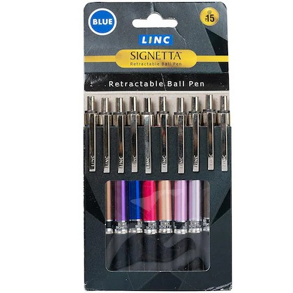 Linc Signetta Ball Pen Blue Pack of 10