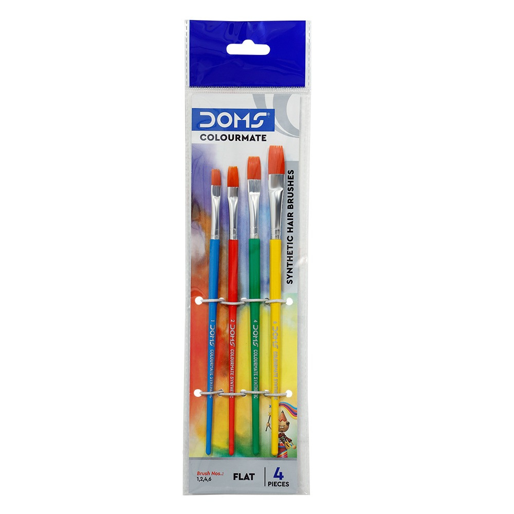 Doms Colourmate Synthetic Hair Brushes 4 Pic